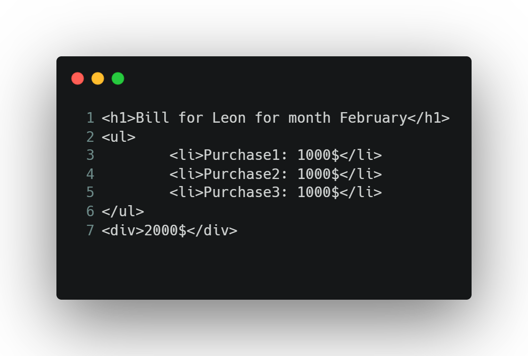 Abbildung 2: Ergebnis von monthlyBillingInHtml()